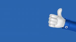 Social media icons and a like button
